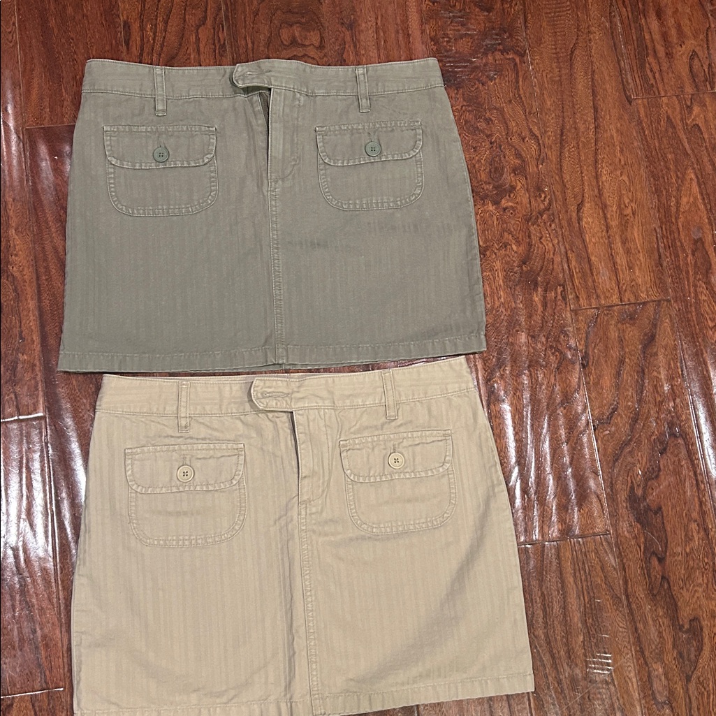 Old Navy Woman's Size 10 Tan/Olive Cargo Chic Mini Skirts Y2k Sporty/Neutral